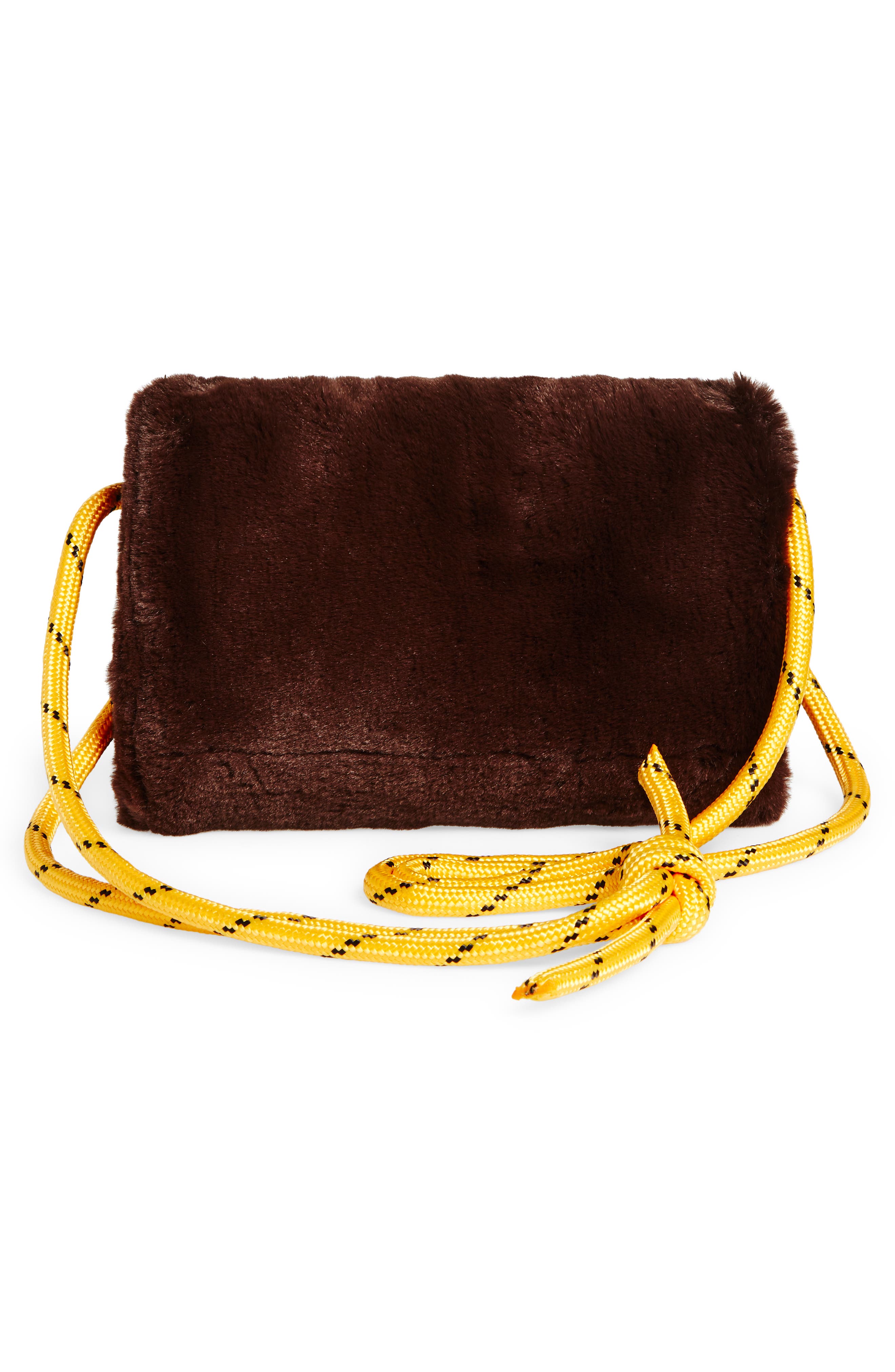 KkCo Faux Fur Muff Crossbody Bag, Alternate, color, 