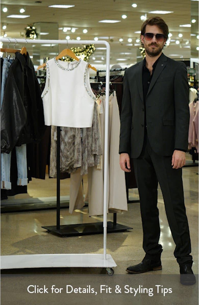 Amal Embellished Sleeveless Crop Top, sales video thumbnail