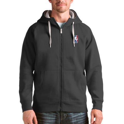 Men's Antigua  Charcoal NBA Victory Full-Zip Jacket