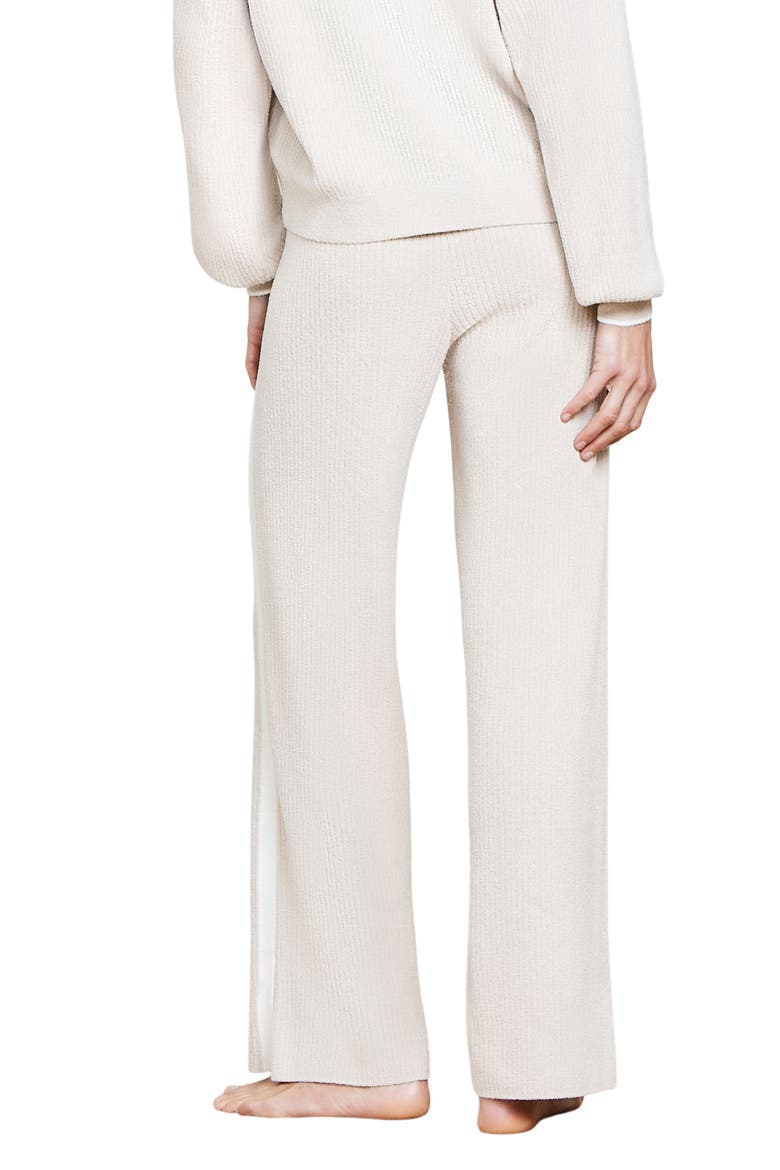 CozyChic® Ultra Lite® Contrast Rib Pajama Pants, Alternate, color, STONE/ PEARL