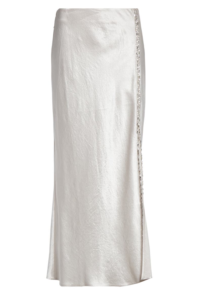 Bias Cut Washed Twill Skirt, Alternate, color, OYSTER