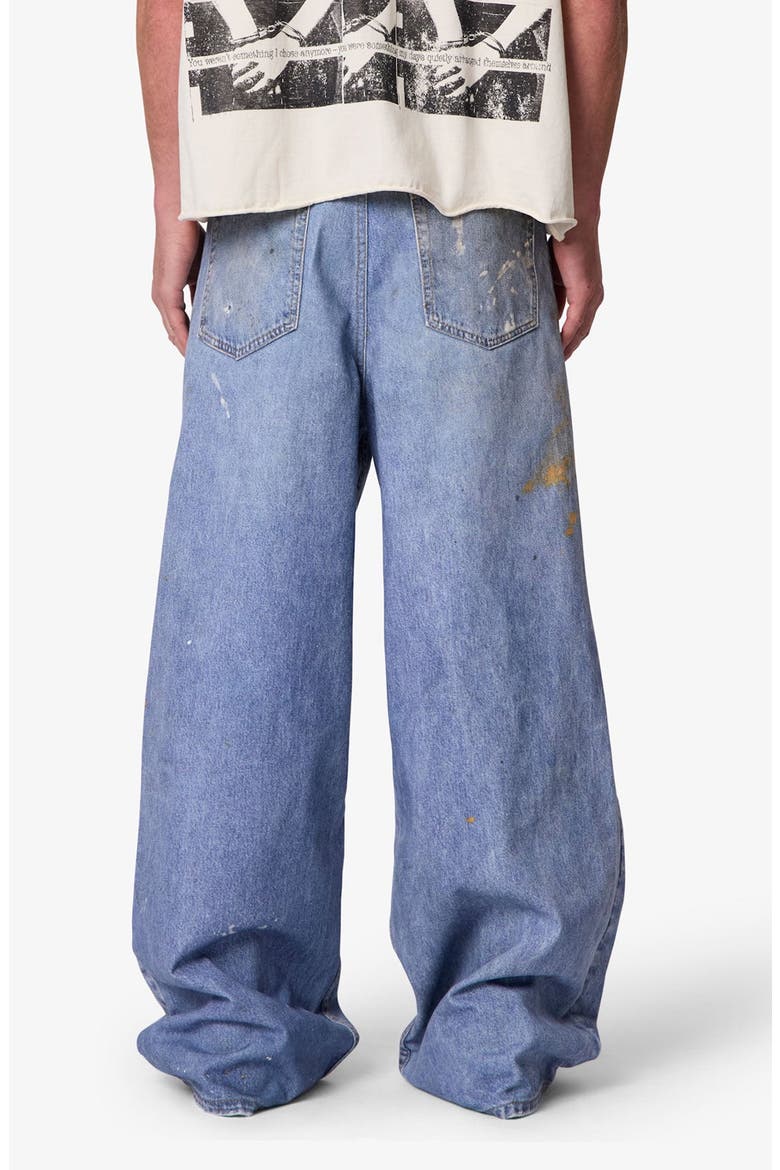 Rave Distressed Wide Leg Relaxed Jeans, Alternate, color, BLUE