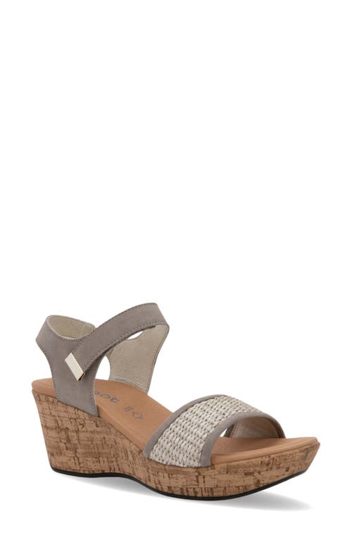 Naot Summer Wedge Sandal in Stone Nbk W/Raffia at Nordstrom, Size 38