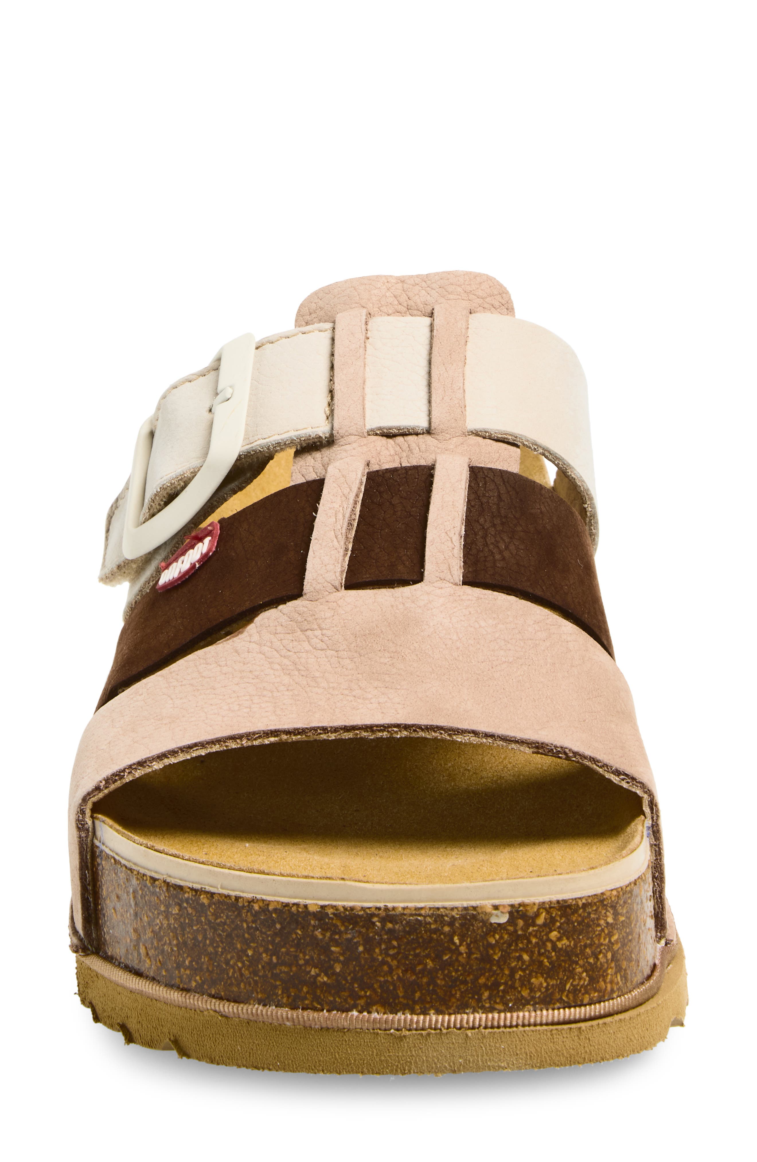 On Foot Naoshima Three-Strap Slide Sandal, Alternate, color, Khaki/ Bone