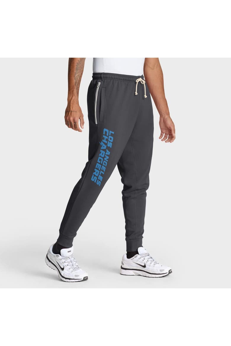 Men's Nike Anthracite Los Angeles Chargers Sideline Standard Issue Ground Game Dri-FIT Taper Pants, Main, color, Anthracite