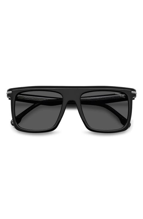 56mm Rectangular Flat Top Sunglasses