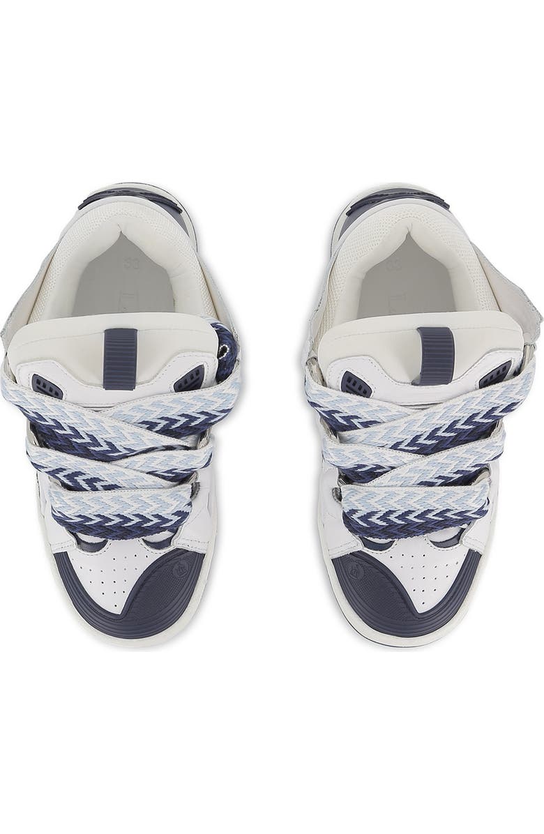 Lanvin Kids Curb Sneakers With Laces, Alternate, color, Navy Blue