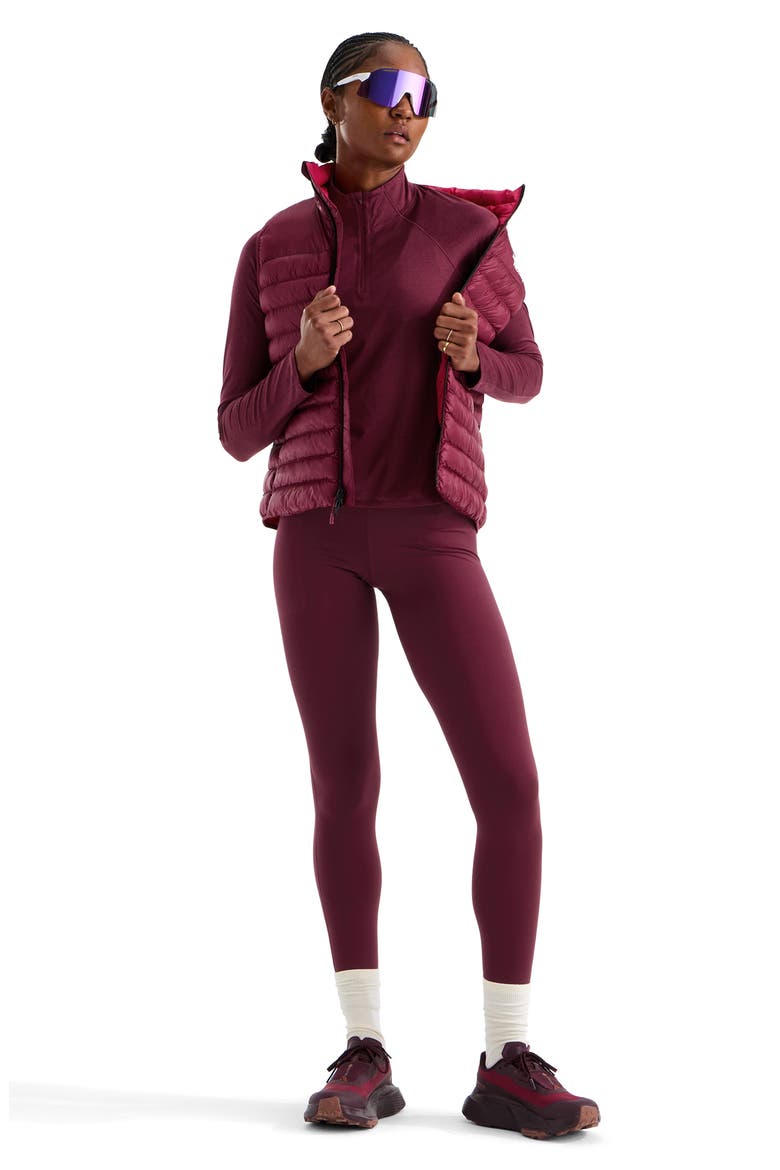 Jaida FlashDry-XD Quarter-Zip Performance Top, Alternate, color, BURGUNDY CRUSH LIGHT HEATHER