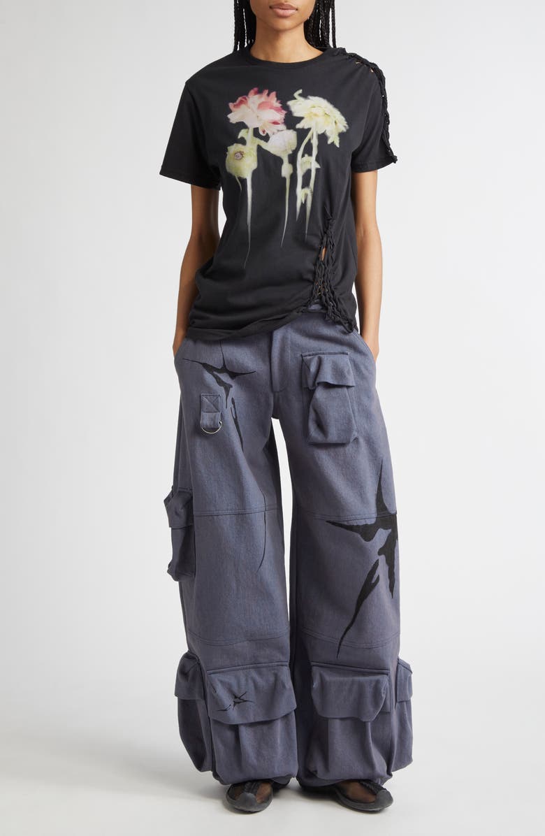 Collina Strada Garden Oversize Cotton Cargo Pants, Main, color,