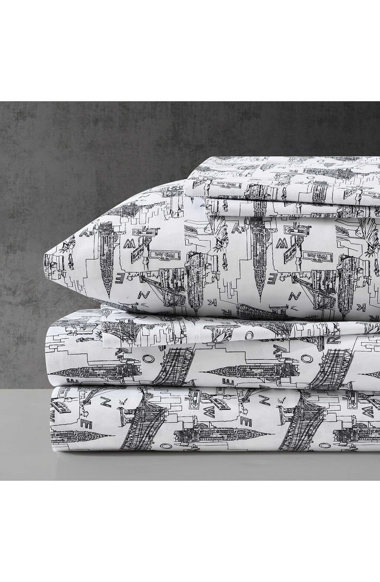 Kenneth Cole New York NYC Landmarks Sheet Set, Main, color,