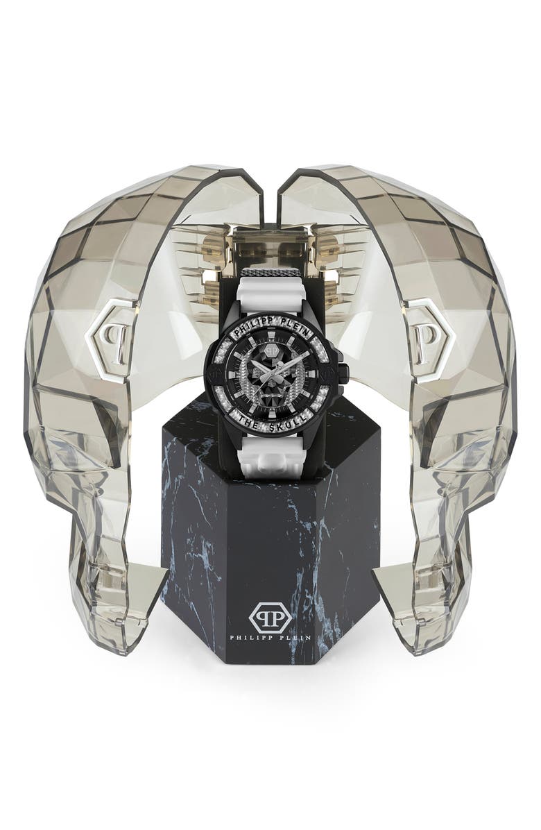 PHILIPP PLEIN The $kull Silicone Strap Watch, 44mm, Alternate, color, 