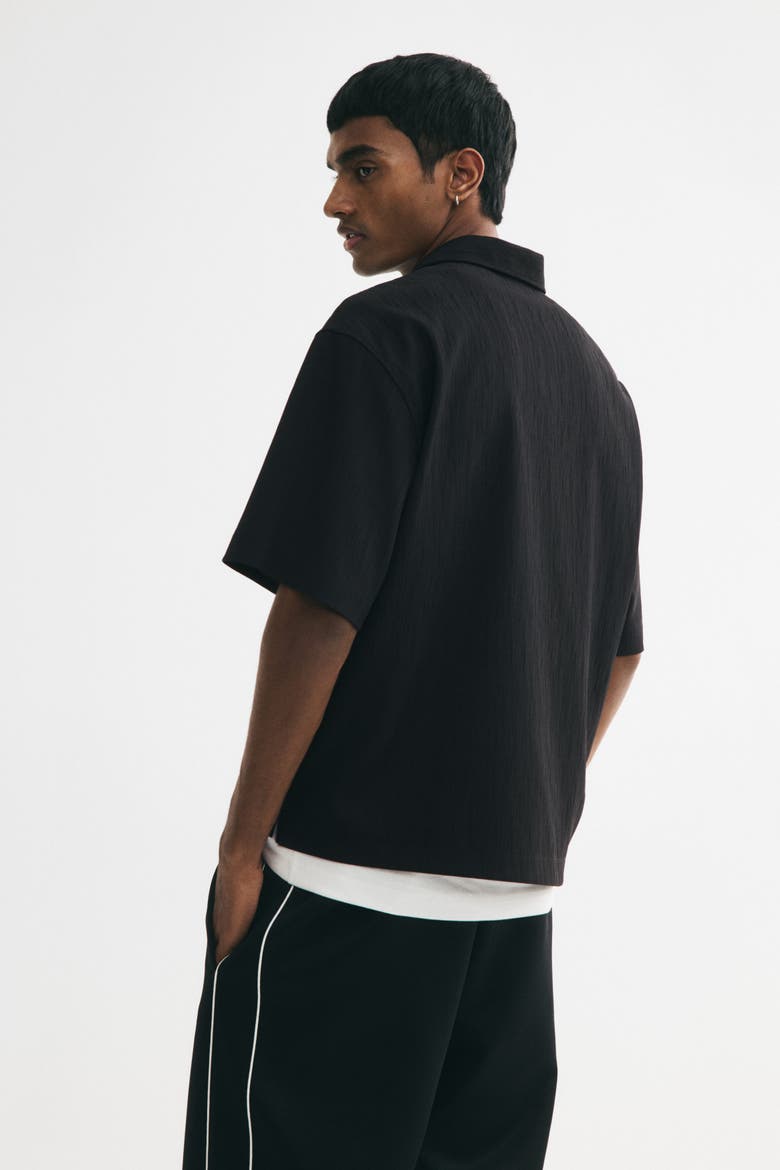 Relaxed-fit Resort Shirt, Alternate, color, Black