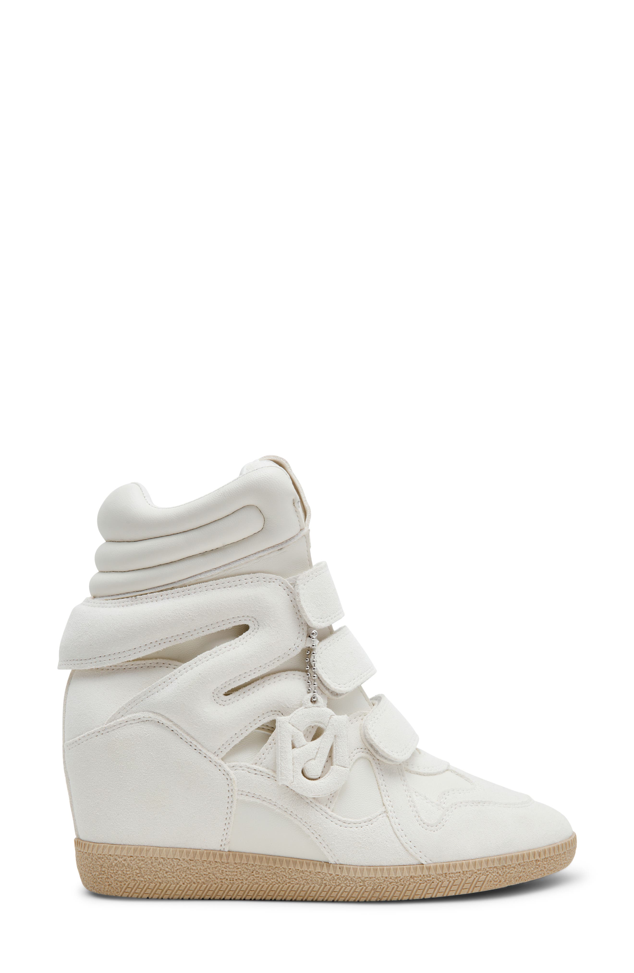 Mavis Wedge High Top Sneaker, Alternate, color, WHT SUEDE