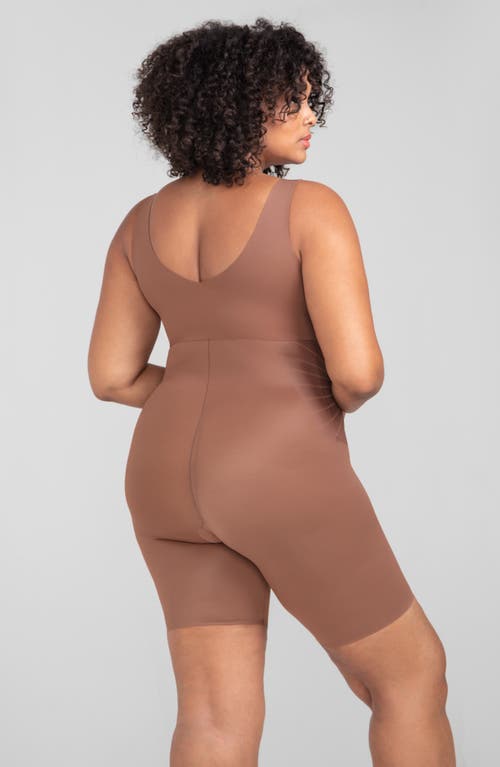 Honeylove Shadowsculpt High Waist Shorts In Brown
