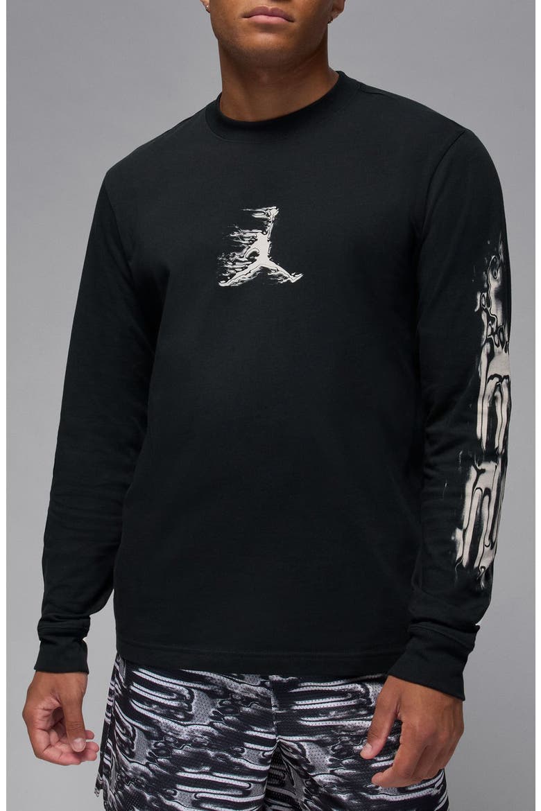 Jordan Sport Dri-FIT Graphic Sweatshirt, Main, color, BLACK/ WHITE