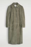 COS Collared Suede Long Coat
