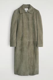 COS Collared Suede Long Coat