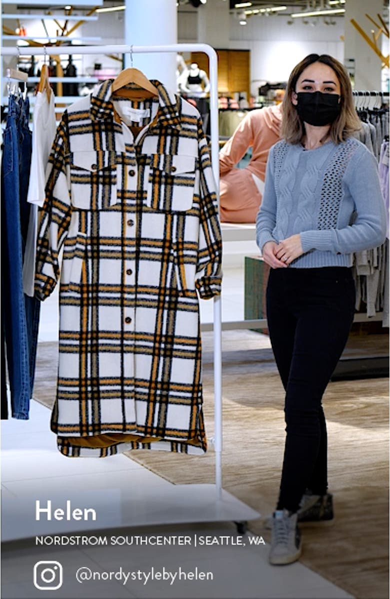 Plaid Long Shirt Jacket, sales video thumbnail