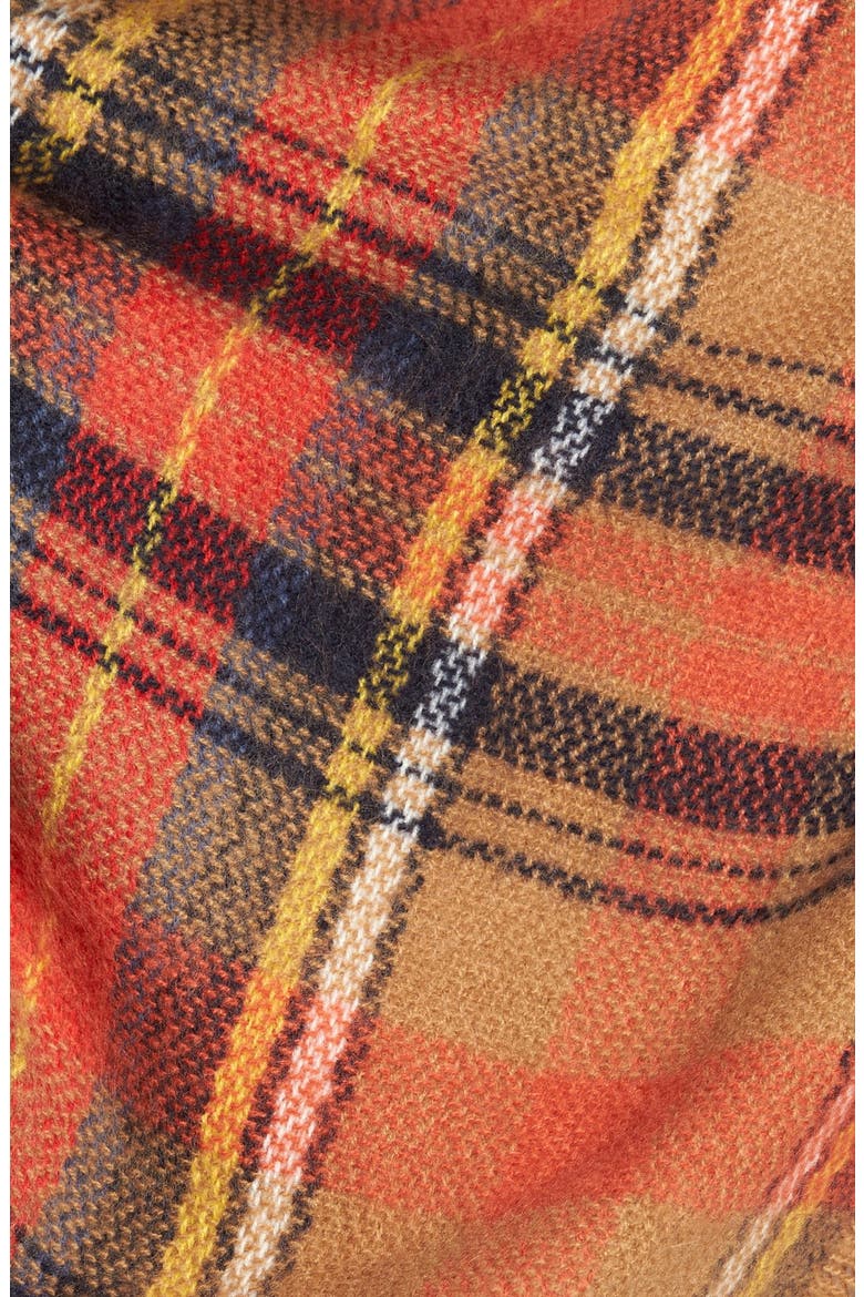 'Autumn' Plaid Scarf, Alternate, color, TAN ORANGE MULTI