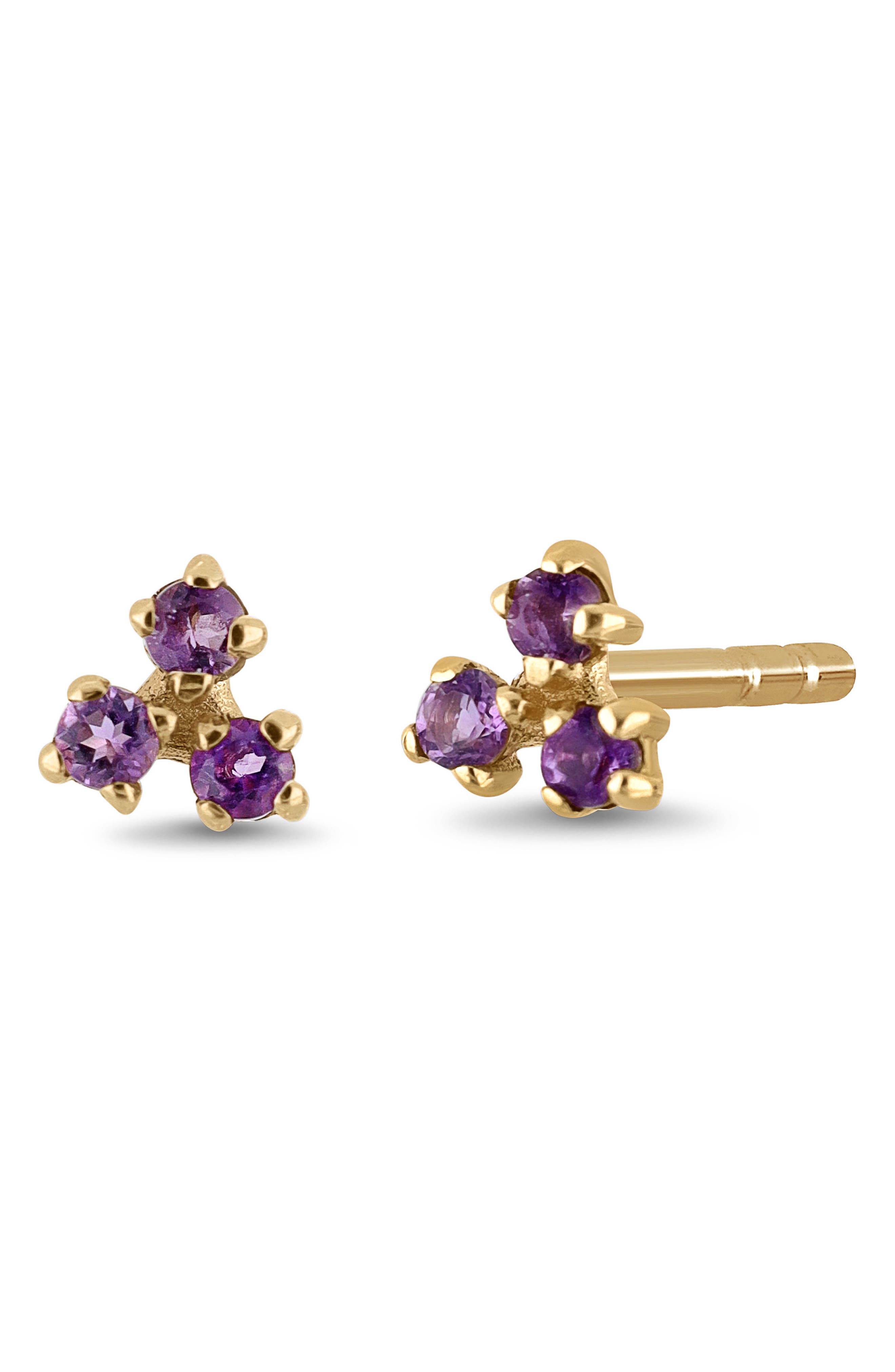 Bony Levy BLC 14K Gold Amethyst Stud Earrings