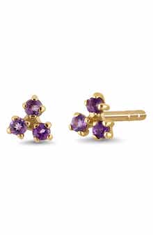 Bony Levy BLC 14K Gold Amethyst Stud Earrings