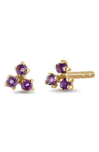 Bony Levy BLC 14K Gold Amethyst Stud Earrings
