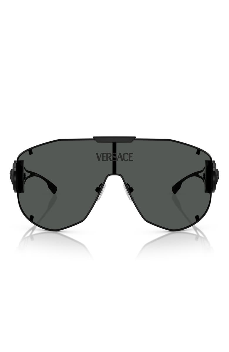 Versace Medusa Medallion 142mm Shield Sunglasses, Main, color, 