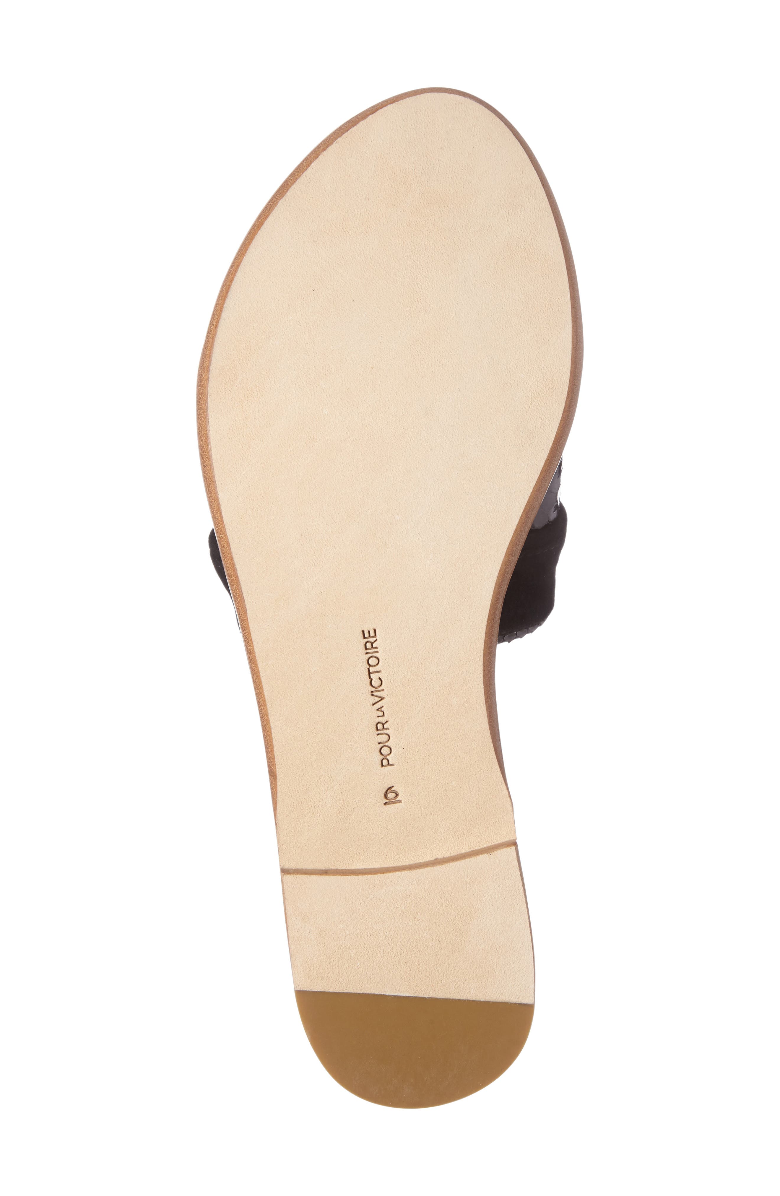 Pour la Victoire Lake Genuine Snakeskin Slide Sandal, Alternate, color, 