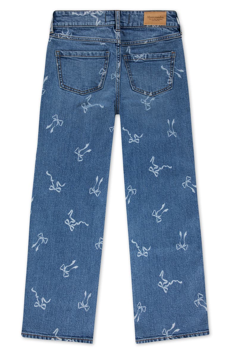 abercrombie kids Kids' Discharge High Waist Wide Leg Jeans, Alternate, color, Mglanf Dus