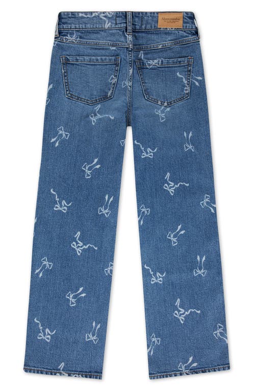 Abercrombie Kids Kids' Discharge High Waist Wide Leg Jeans In Blue
