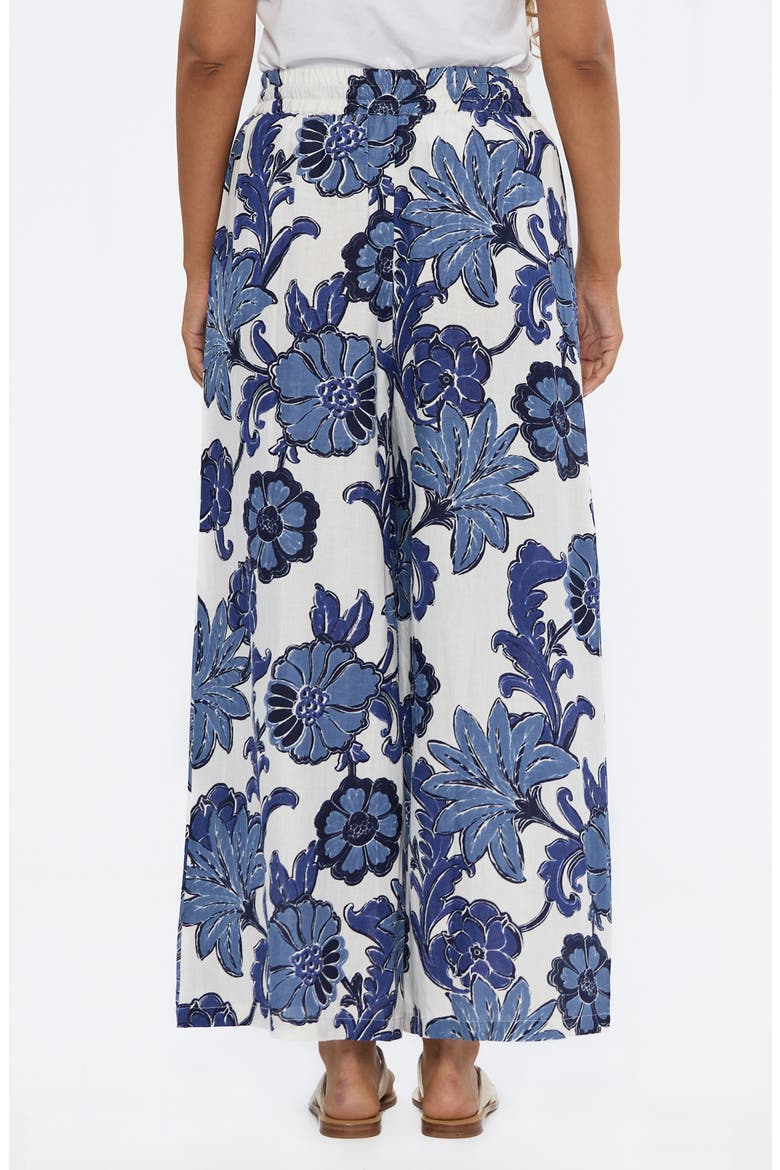 Freedom Floral Wide Leg Drawstring Pants, Alternate, color, NAVY IBIZA