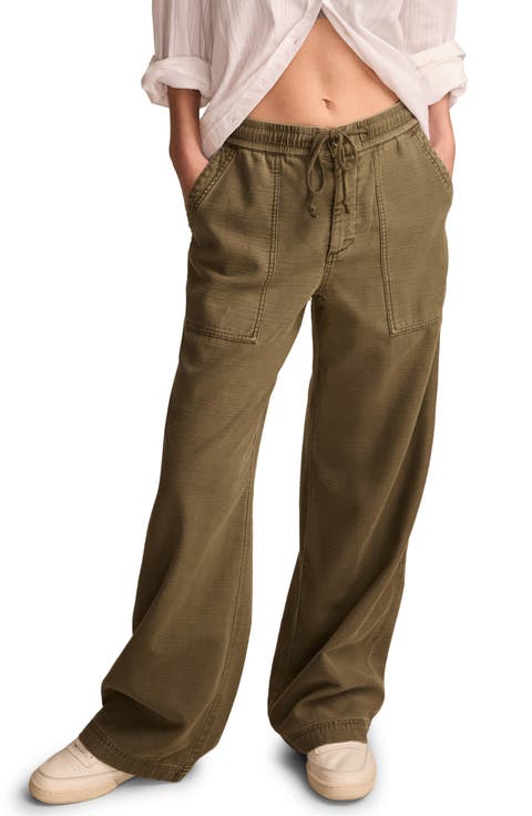 Wide Leg Utility Drawstring Pants
