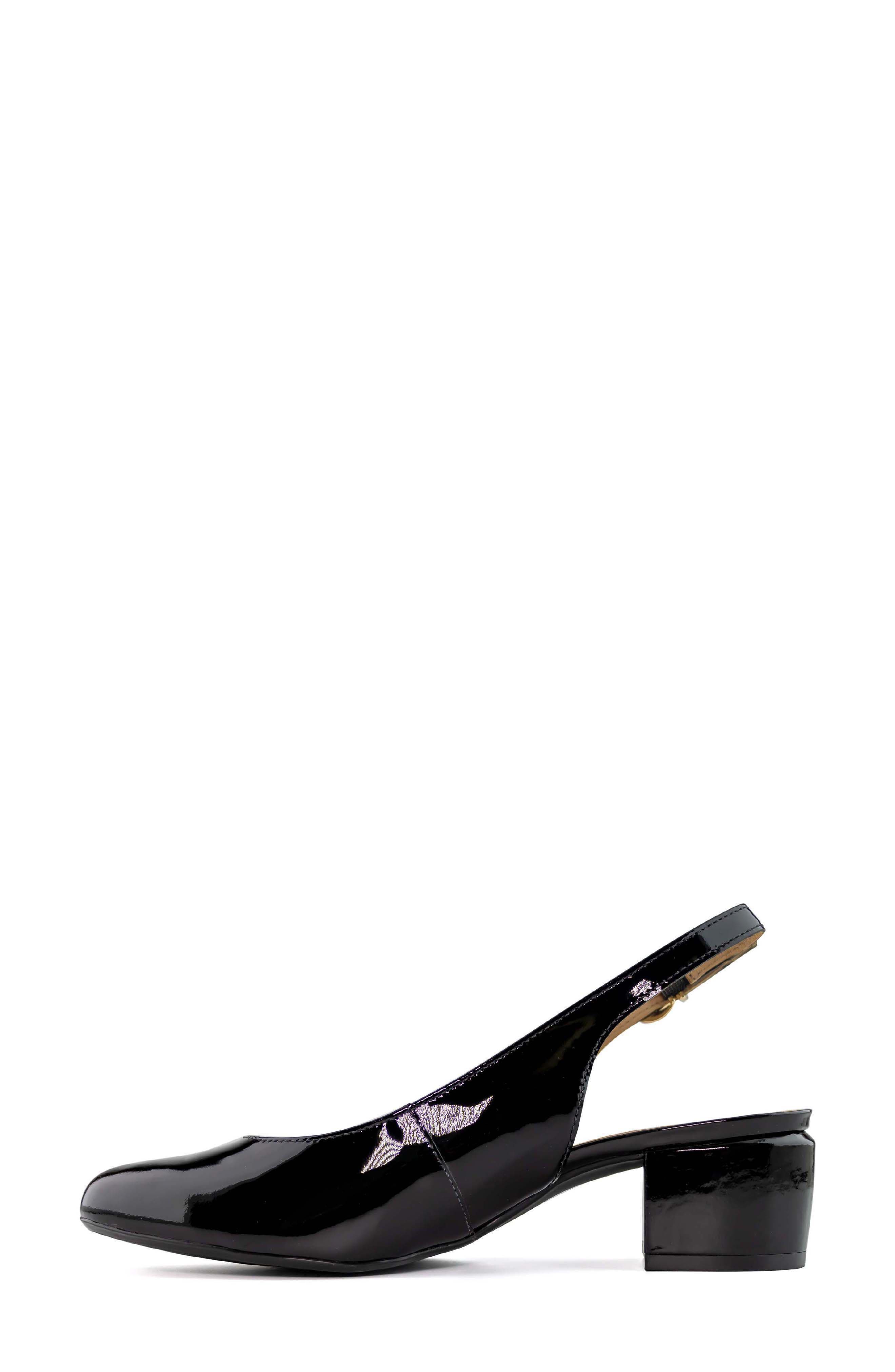 Broad St Slingback Leather Pump, Alternate, color, BLACK SOFT PATENT