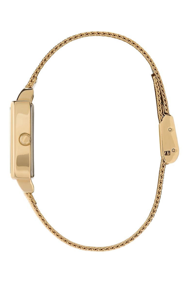 Classics Rectangular Mesh Strap Watch, 20mm, Alternate, color, GOLD