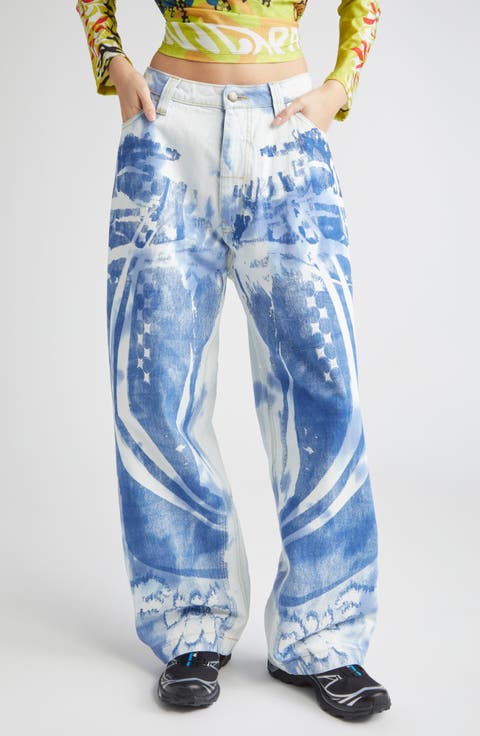 Tie Dye Baggy Jeans