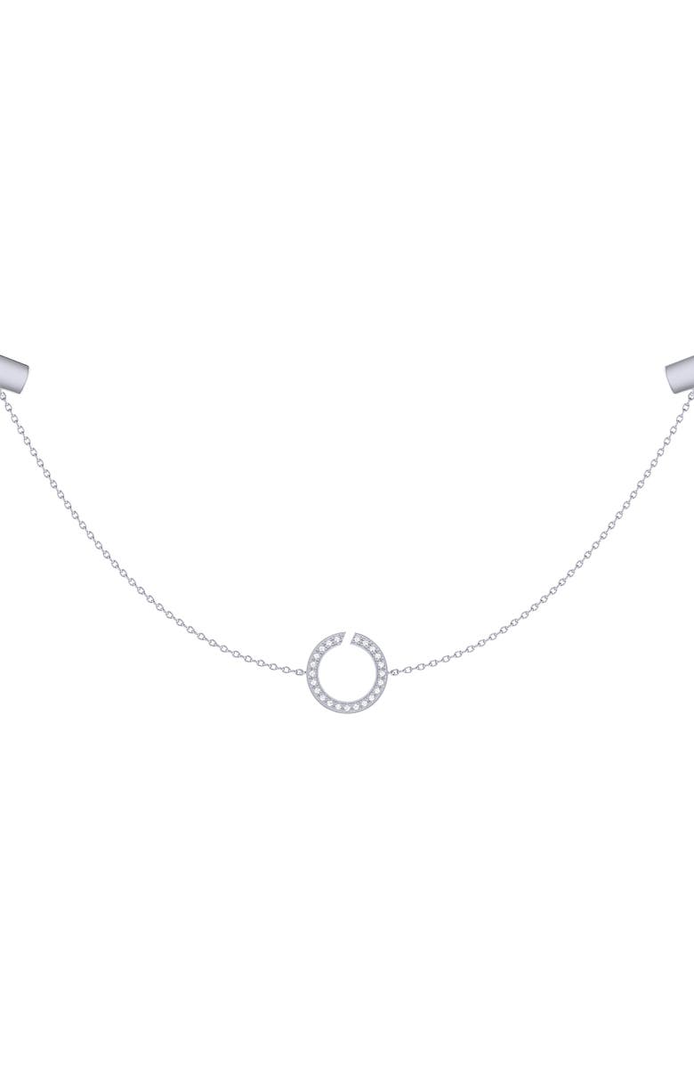 LuvMyJewelry Avani Skyline Geometric Layered Sterling Silver Diamond Necklace, Alternate, color, 