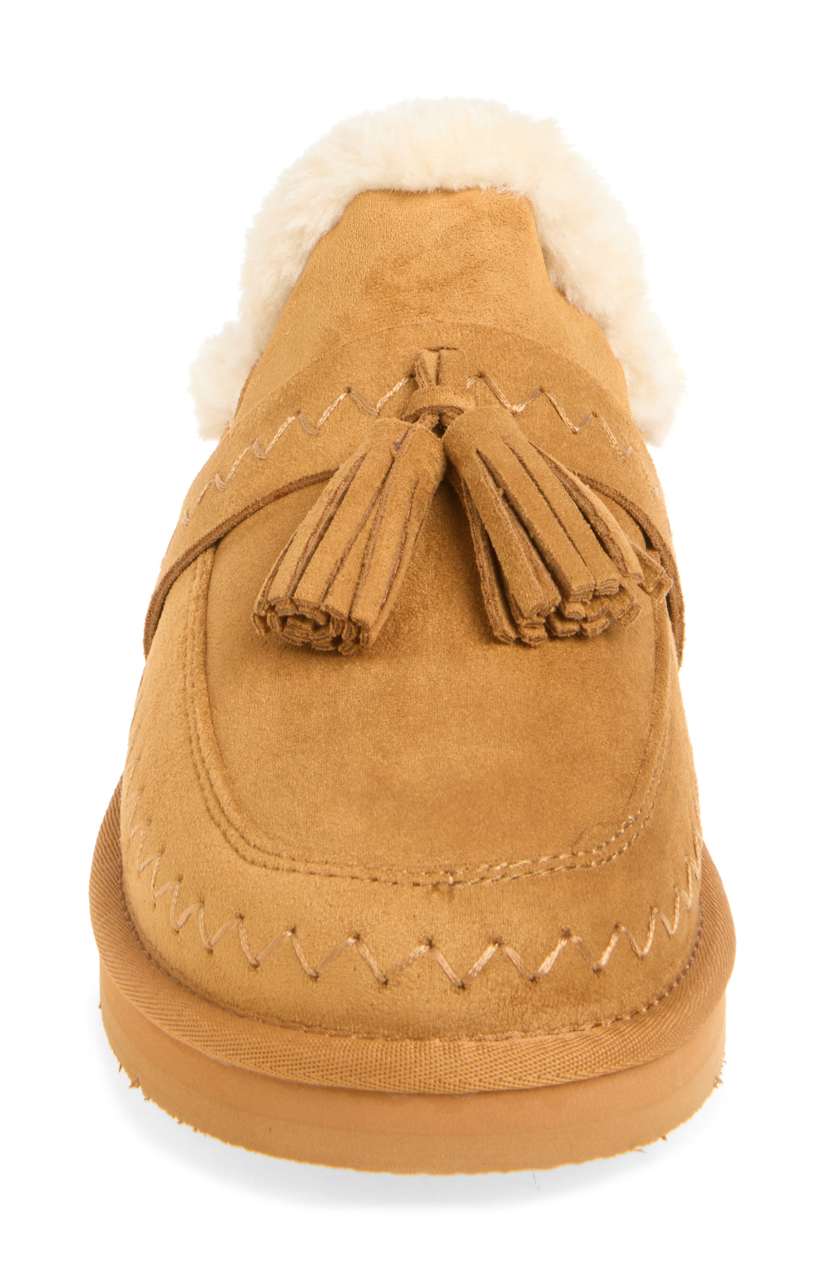 Flory Faux Shearling Clog, Alternate, color, TAN CHESTNUT