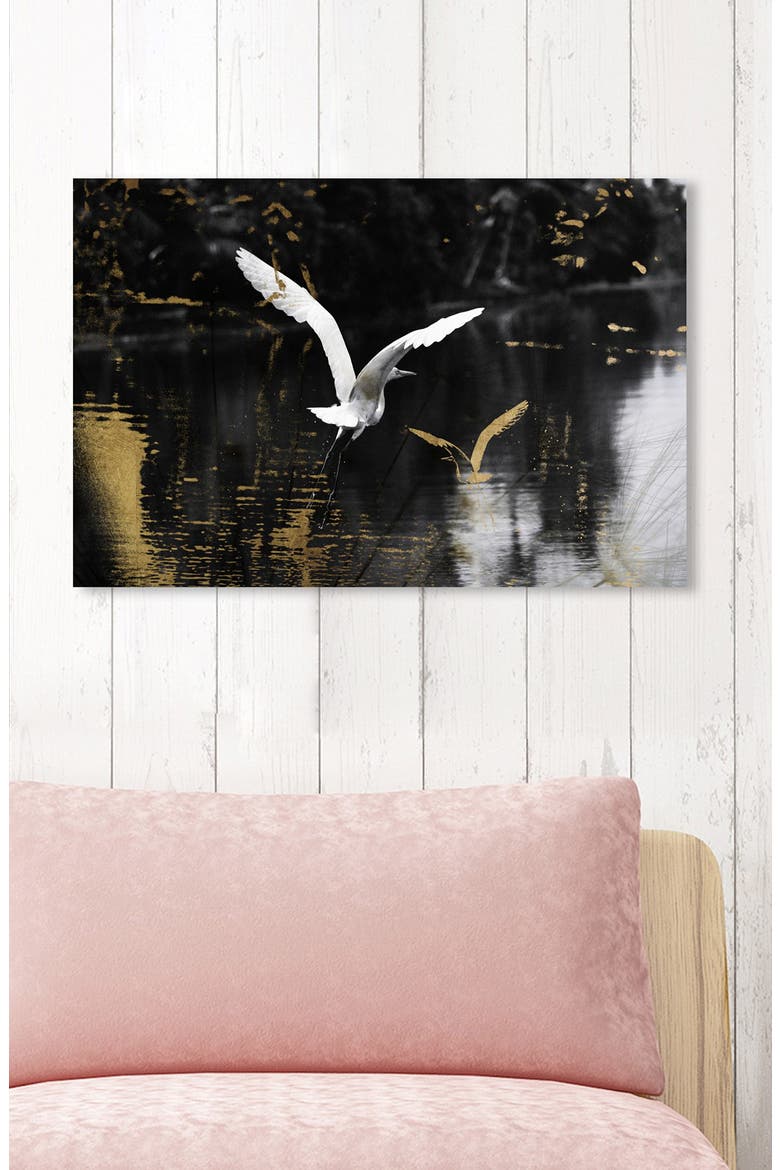 Nature in Glam Canvas Wall Art, Alternate, color, BLACK WHITE GOLD