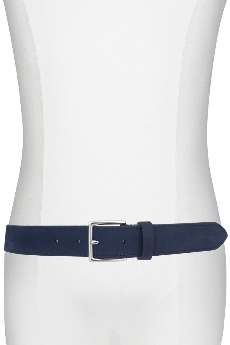 Nubuck Leather Belt, Alternate, color, COASTAL/ PALLADIUM