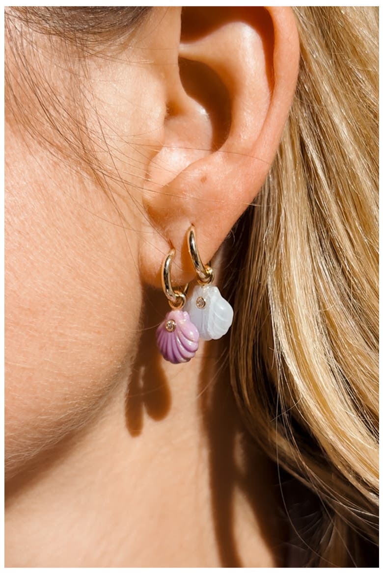 Coquille Earrings, Alternate, color, BLUE LACE