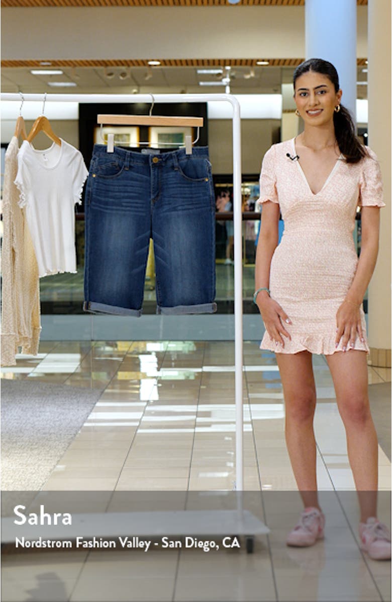 'Ab'Solution Cuffed Denim Shorts, sales video thumbnail