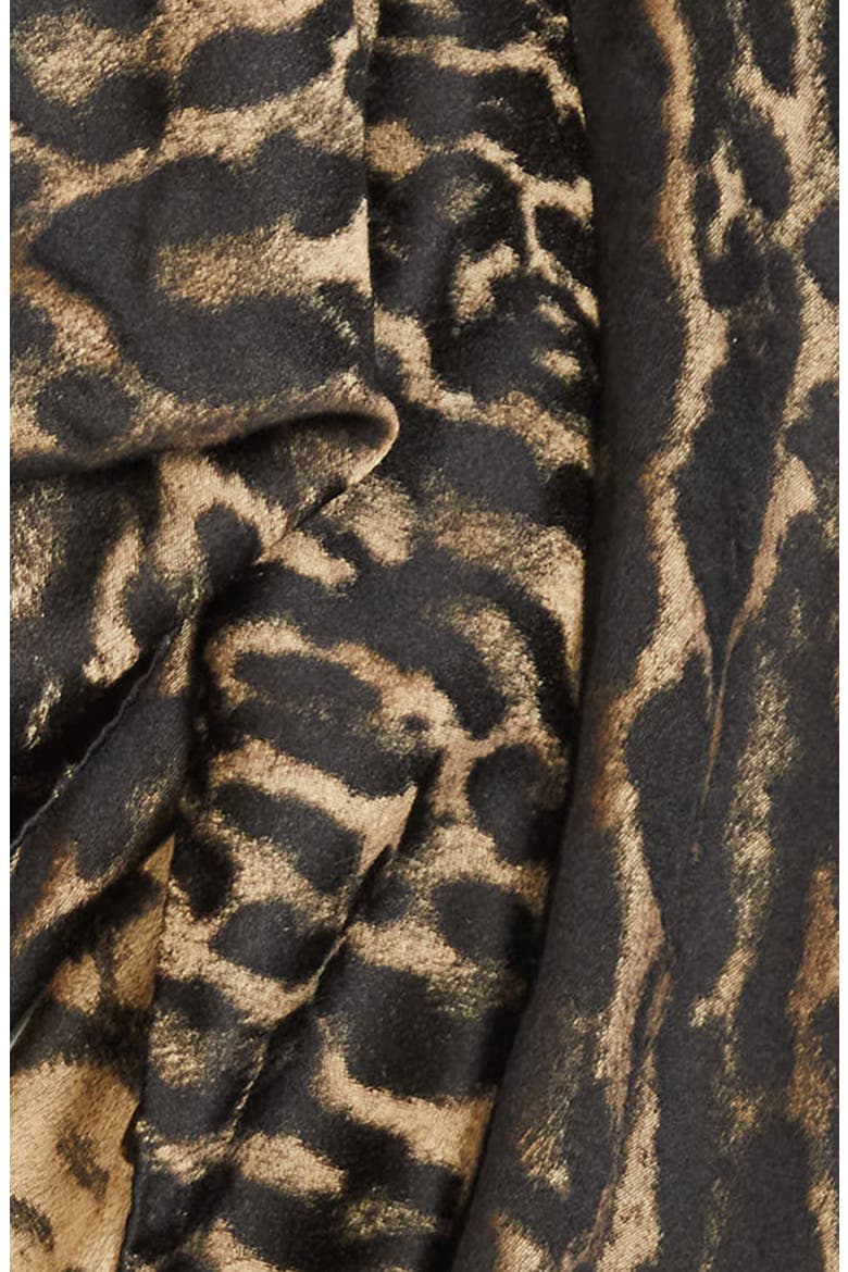 Leopard Print Silk & Cashmere Square Scarf, Alternate, color, 9760 BEIGE/BLACK