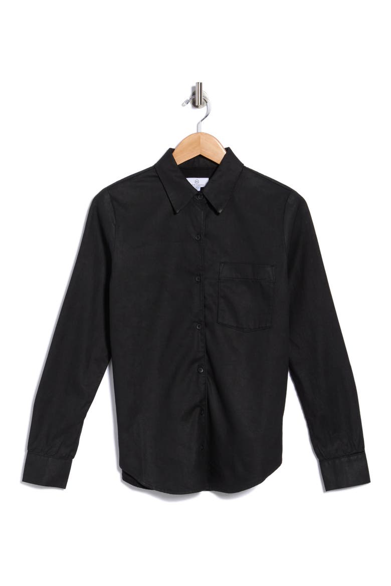 Cade Slim Fit Button Front Shirt, Alternate, color, INK SPACE