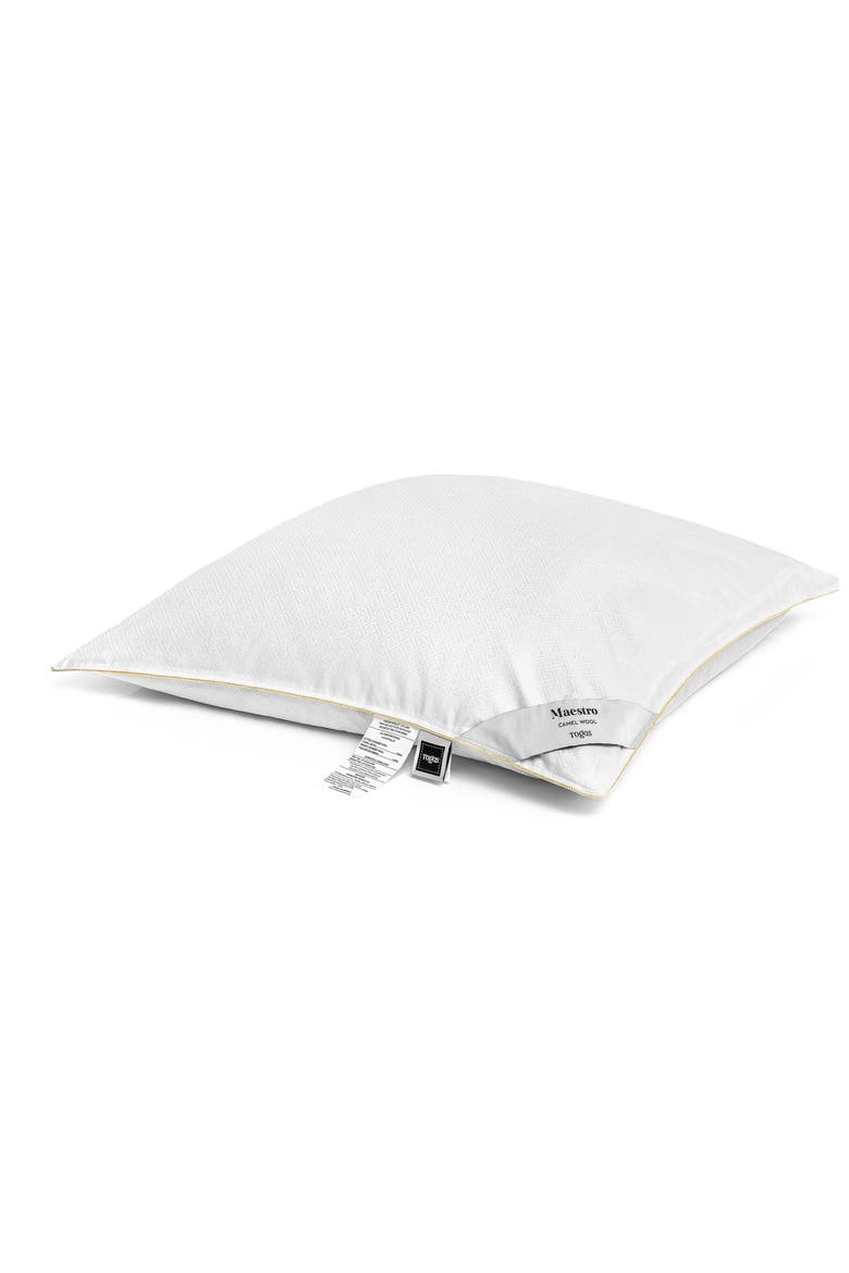 Maestro camel wool pillow, Alternate, color, White