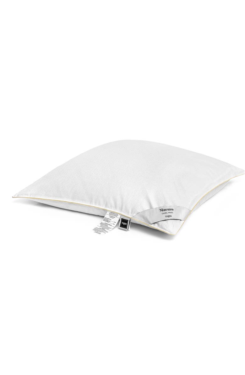 Togas Maestro camel wool pillow, Alternate, color, White