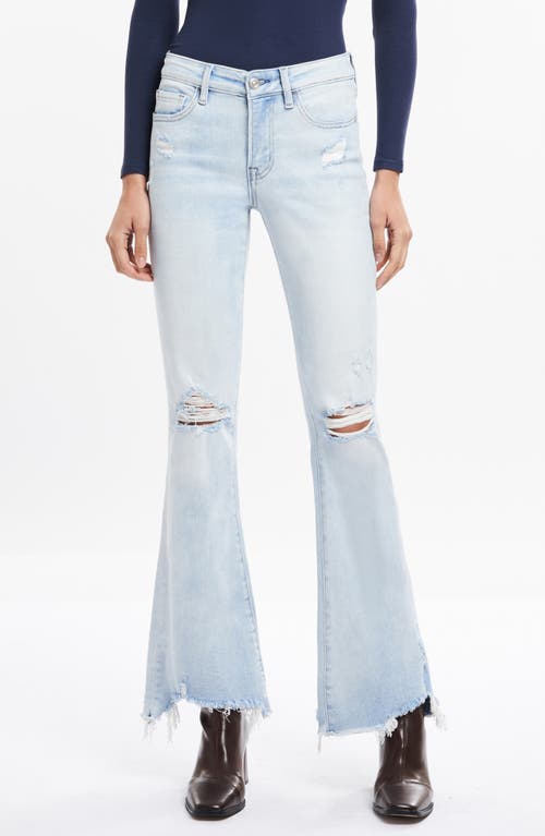 Bayeas Angela Ripped Chew Hem Flare Jeans