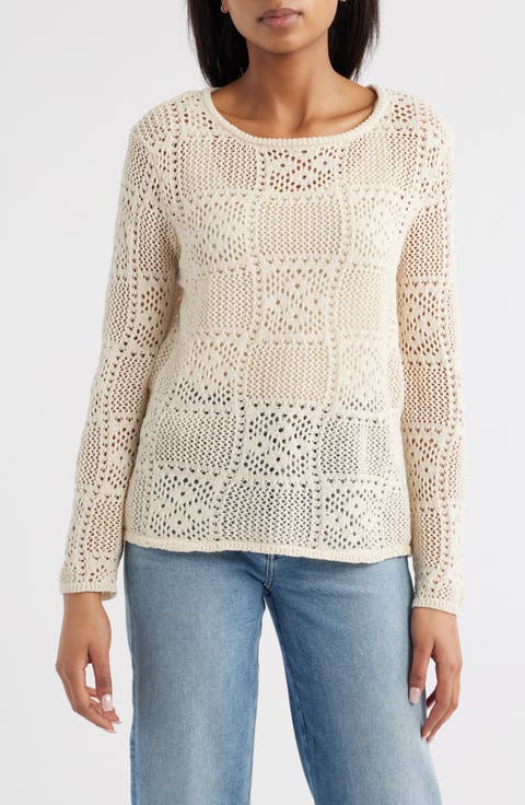 Tiara Crochet Look Sweater