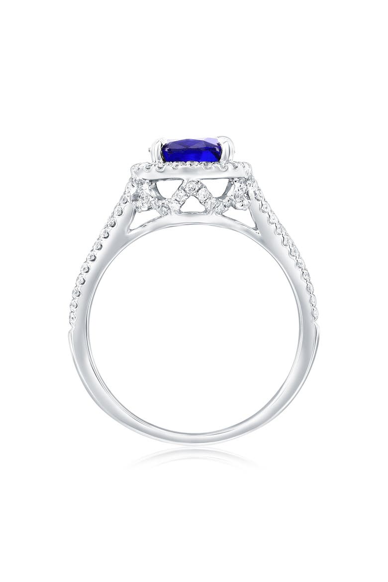 14K White Gold 2.00ct Sapphire & 0.75cttw Diamond Ring, Alternate, color, Blue