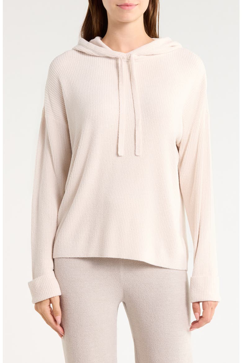 CozyChic Ultra Lite Ribbed Cuff Hoodie, Main, color, SAND DUNE