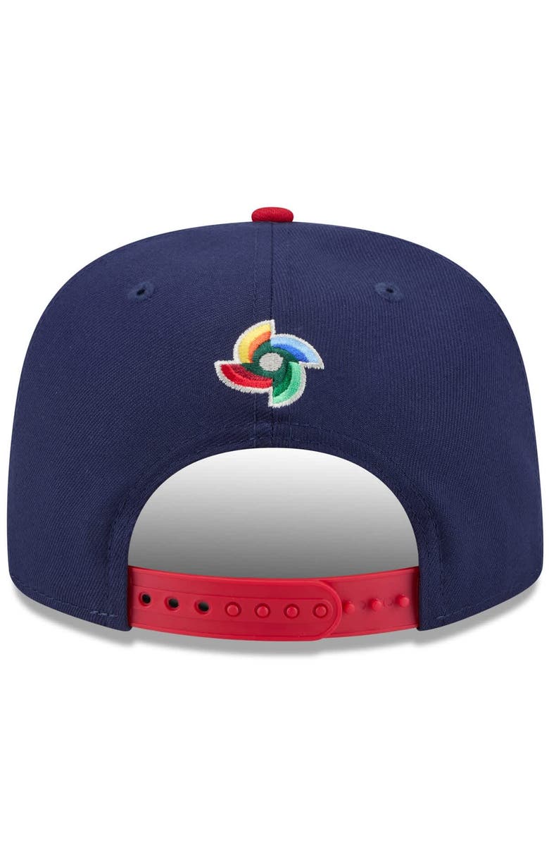 New Era Men's New Era  Navy/Red USA Baseball 2026 World Baseball Classic 9FIFTY A-Frame Snapback Hat, Alternate, color, Navy